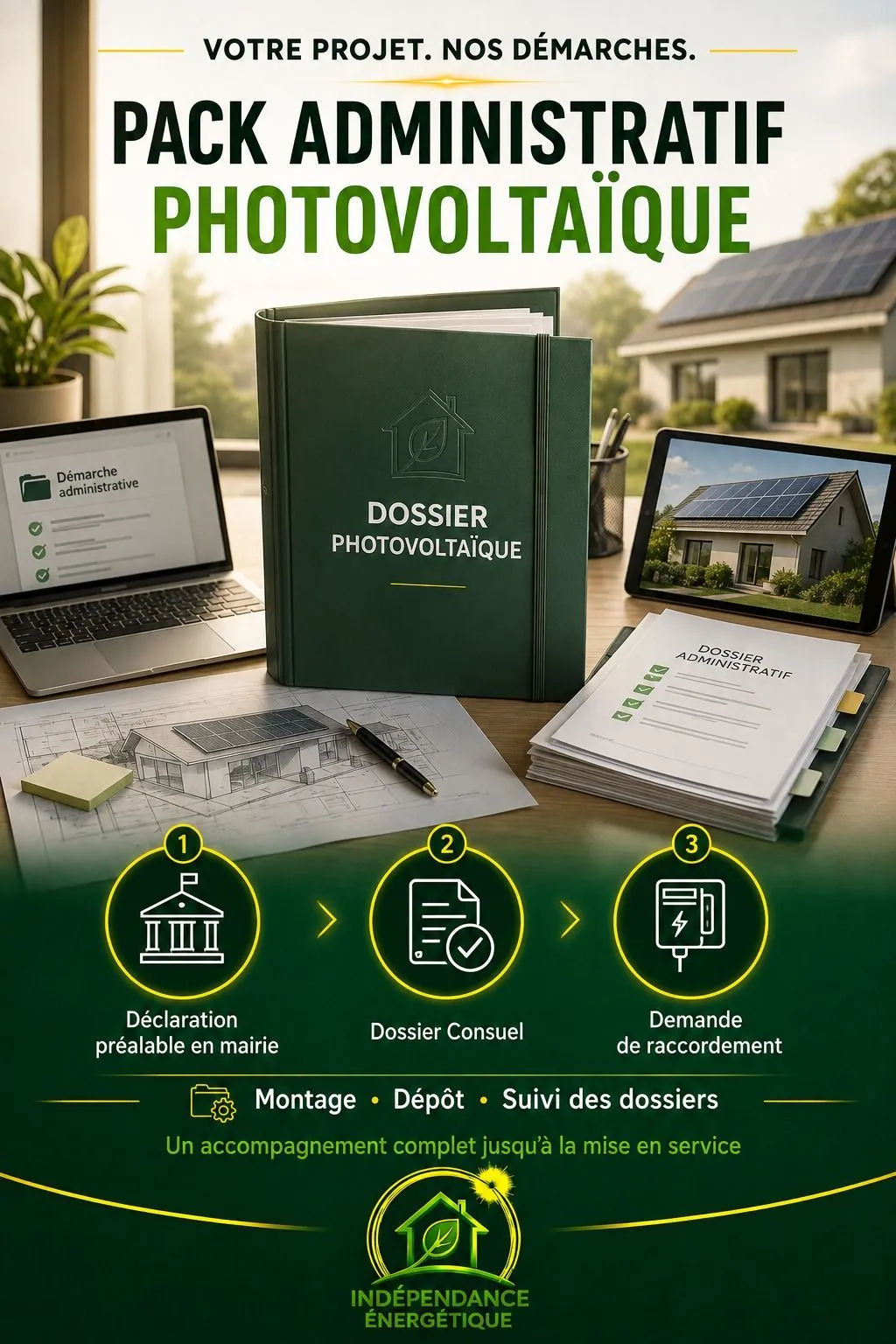 Fiche produit : pack administratif photovoltaïque