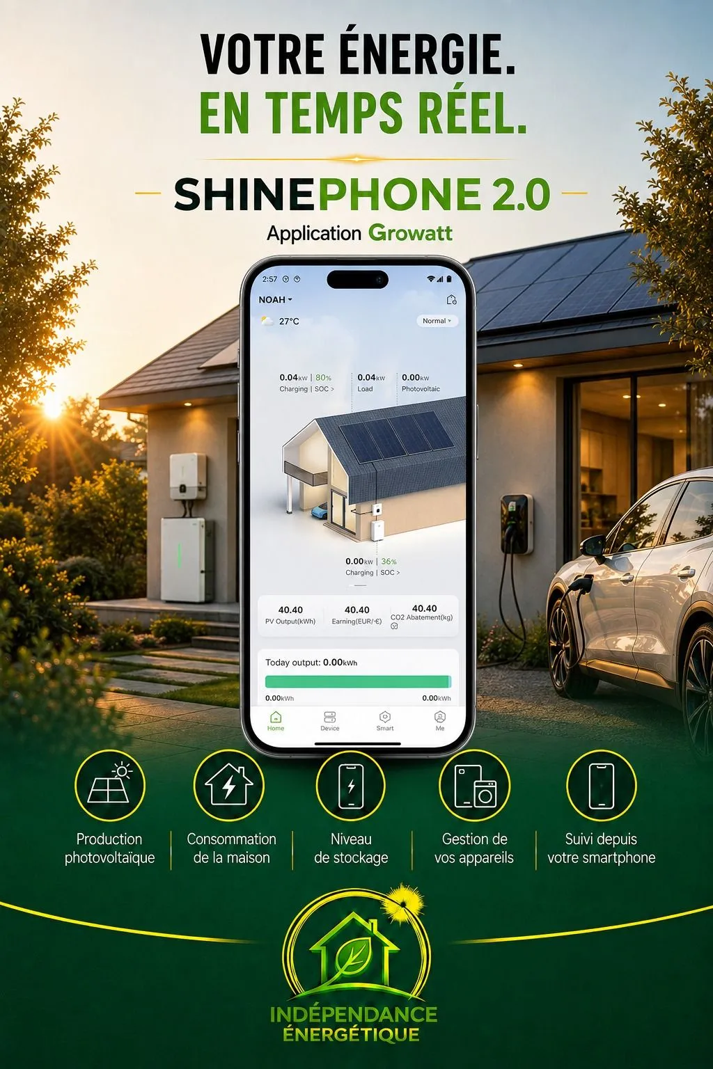 Fiche produit : application Growatt ShinePhone 2.0